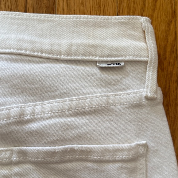 MOTHER sz 24 The Mid Rise Dazzler White Denim Pants The Fairest of them All - Picture 8 of 14